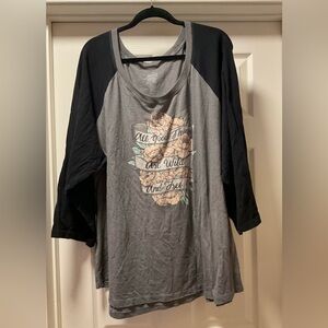 Torrid Baseball T-shirt Slightly Worn 5X